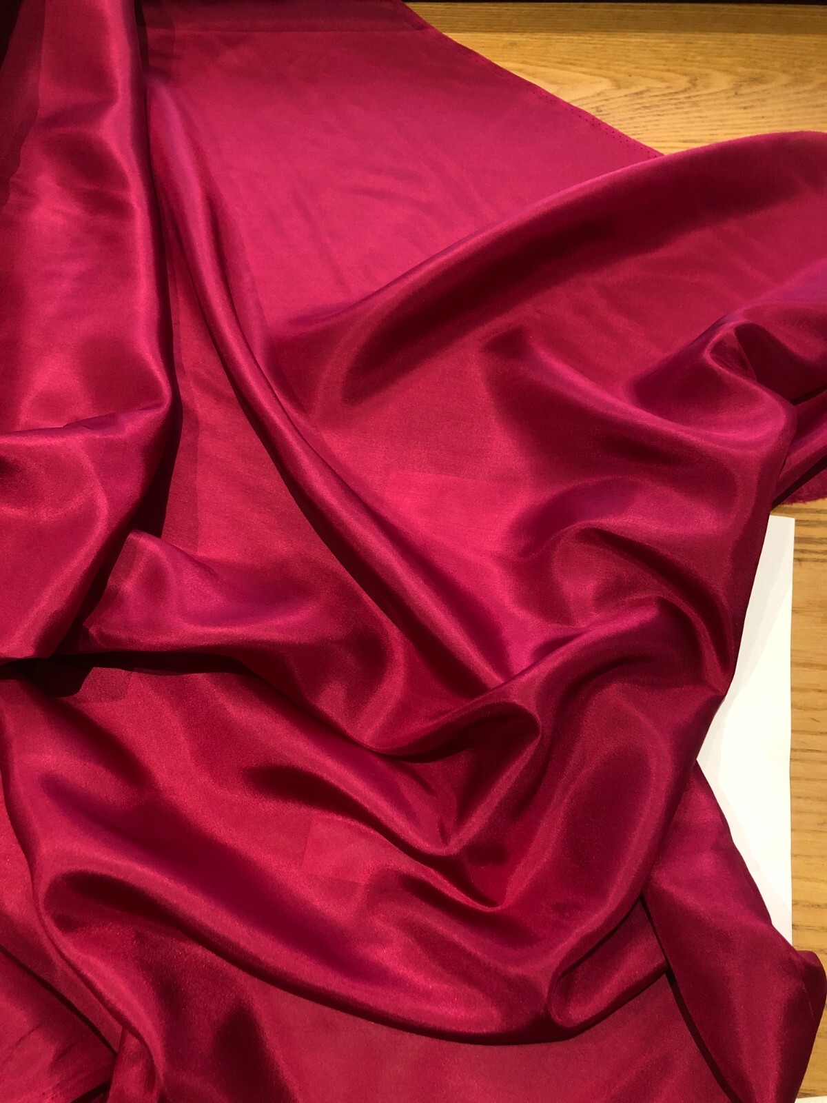 Silk habotai, burgundy,  114 cm wide, sold by the metre