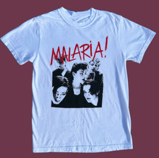 Vtg Members Of Malaria Band Cotton White Unisex Full Size Shirt J866