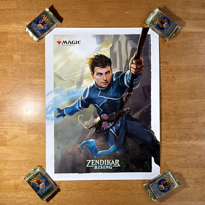  Zendikar Rising - WPN Store Exclusive Promo Poster ZNR - MTG Jace, Mirror Mage
