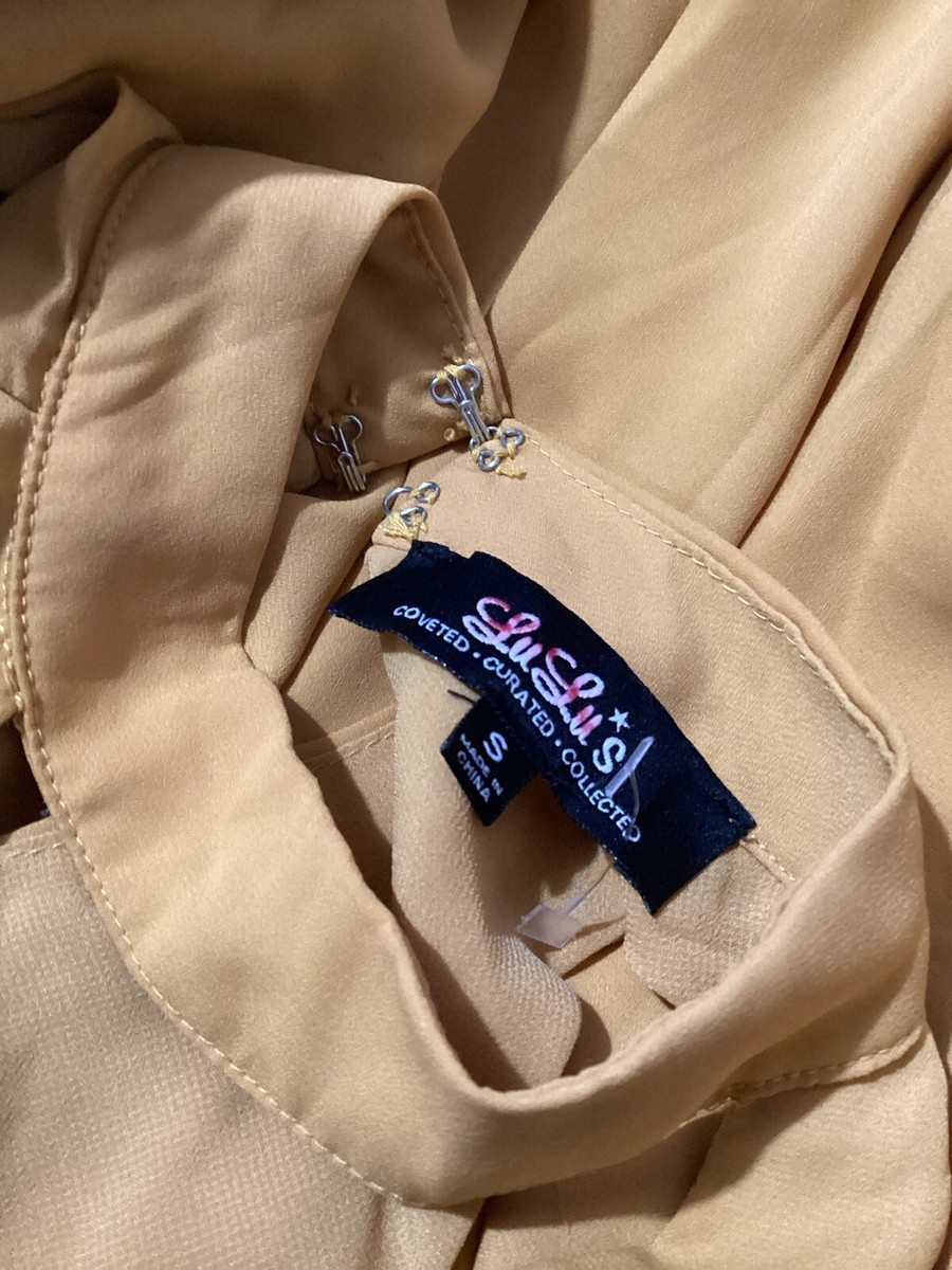 Lulu’s Groove Thing Golden Yellow Swing Mini Dress Sleeveless S View 6