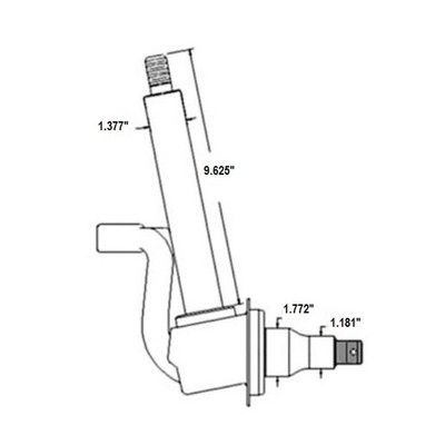 New Left Handed Spindle RE208804 Fits John Deere 5403 5415 5420 5510 5520 5715