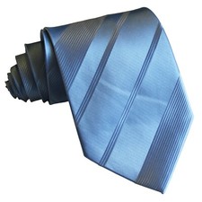 New polyester formal Vesuvio Napoli stripes neck tie party Black Gold wedding