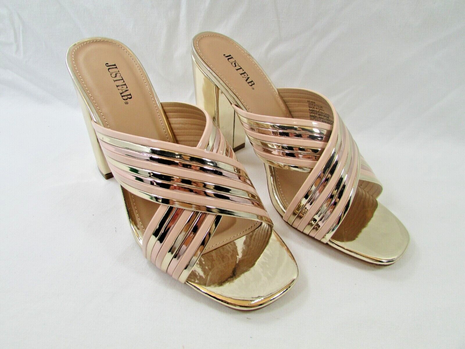 justfab gold sandals