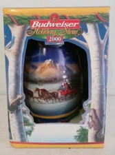 Budweiser Holiday Stein 2000 Holiday In The Mountains Anheuser-Busch Clydesdales