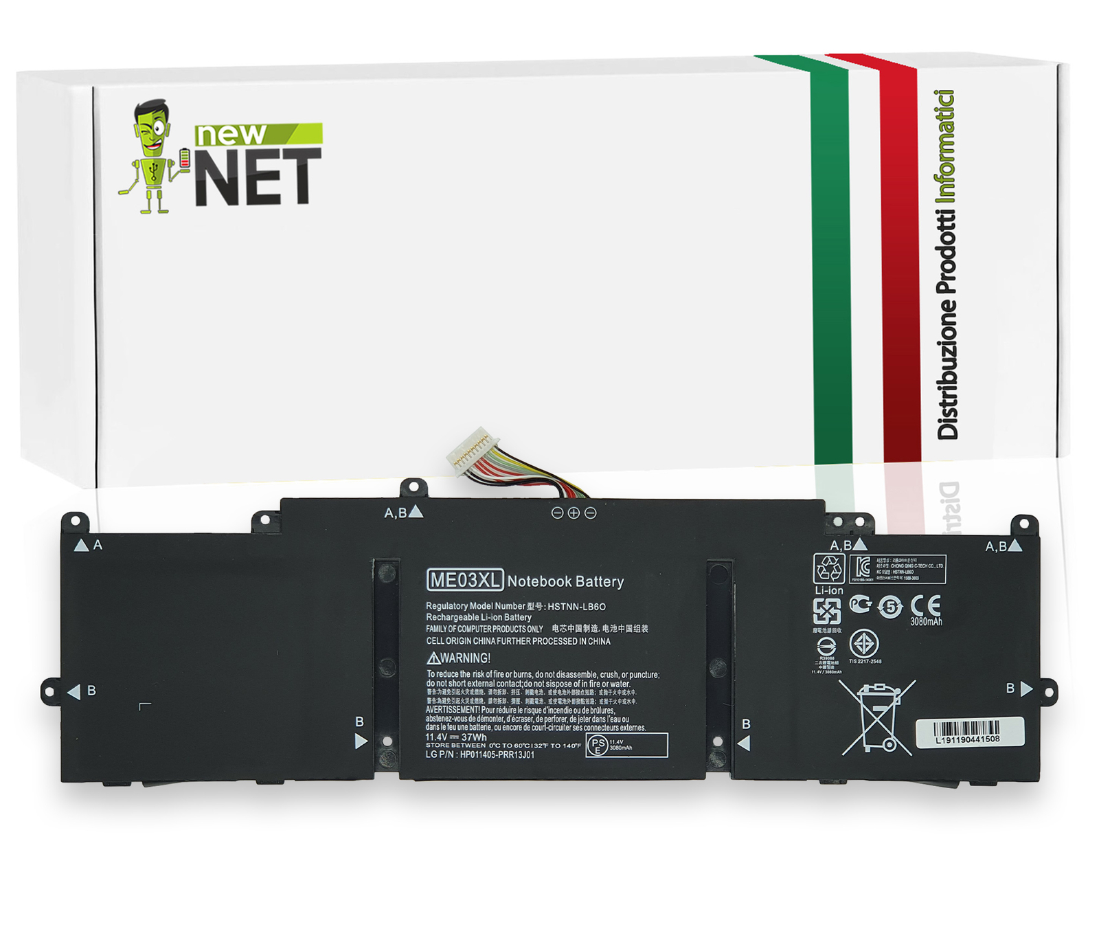 Batteria da 3080mAh compatibile con HP Stream 13-C032TU 13-C029TU 11-D001DX