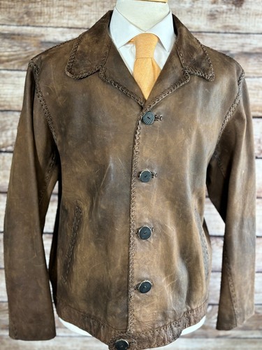 Polo Ralph Lauren Leather Western Jacket Size XL