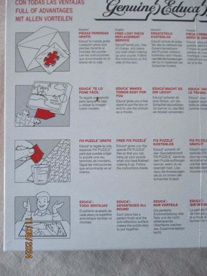 EDUCA Panroma NEW YORK CITIES w/ Twin Towers  1000 Pc Jigsaw Puzzle   NEW SEALED - Image 3 of 3