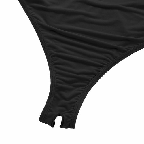 Sexy Damen Body Rückenfrei offener Schritt Bodysuit High Cut Thong Reizwäsche - Picture 12 of 40