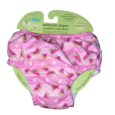 NEW Swim Diaper IPlay Pink Watermelon 6 Months 10-18 Lbs Baby Girls