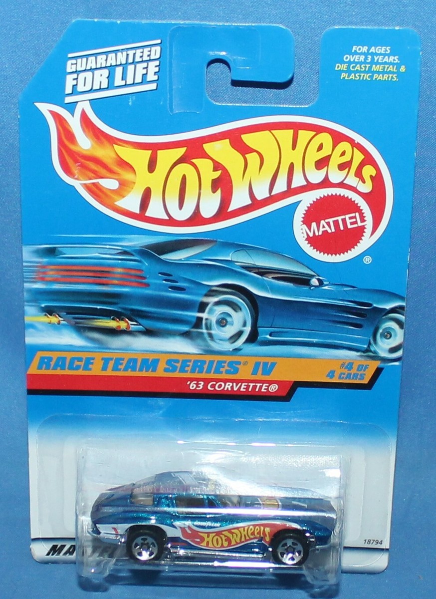 ホットウィール ‘63 CORVETTE RACE TEAM SERIES IV 1998 Hot Wheels '63 Corvette race Team Series IV # 728 | eBay