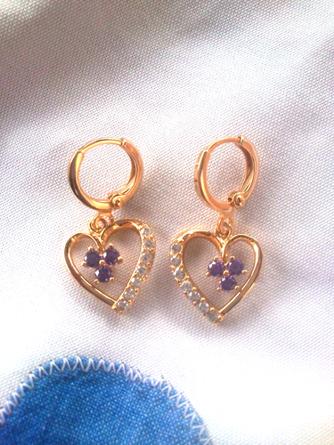 Boucles D'oreilles Gold Filled Aigue-marine Et Tanzanite - Modèle 2182 ROSEMIMOSA