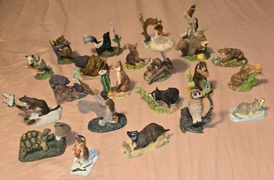 Franklin Mint Elfie Harris 21 Woodland Miniature 1986 Ceramic Animal Vintage Lot