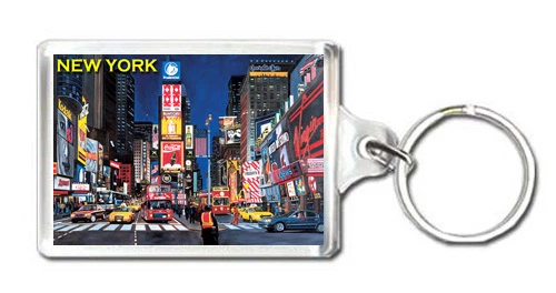 TIMES SQUARE NEW YORK MOD2 KEYRING SOUVENIR LLAVERO
