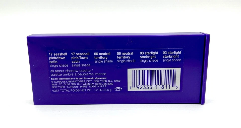Clinique All About Shadow 6 Shades: Seashell/ Neutral Territory/ Starlight - Image 2 of 2