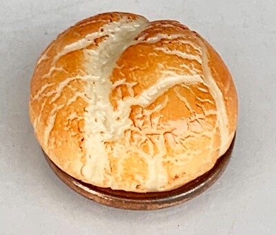 Puppenhaus rund knusprig rustikal Brotlaib Bäckerei Essen Maßstab 1:12 fl tumdee
