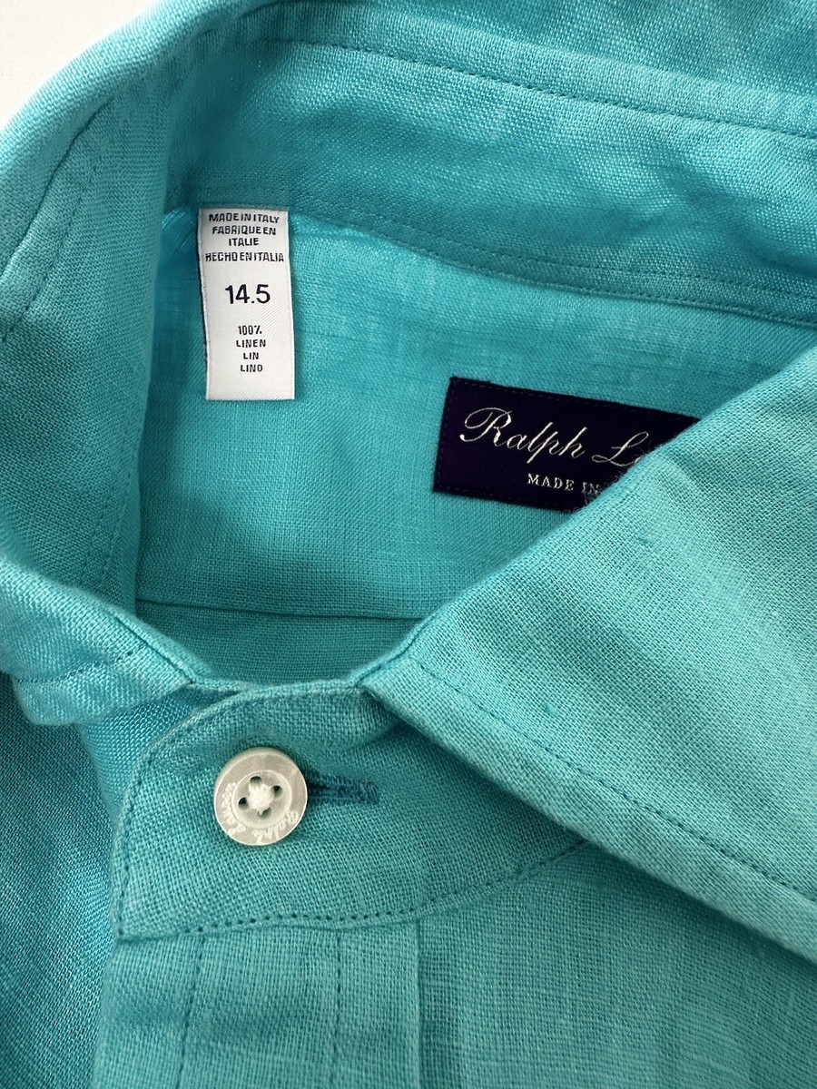 イタリア製 Ralph Lauren purple label シャツ 14.5 Ralph Lauren Purple Label Men's Shirt. 100% Linen. Small 14.5 | eBay