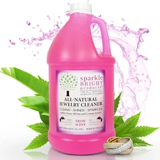 Sparkle Bright Products All-Natural Jewelry Cleaner | 64oz. Jug