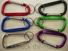 4 Carabiner D Clip RING Anodized Aluminum 3 Inch