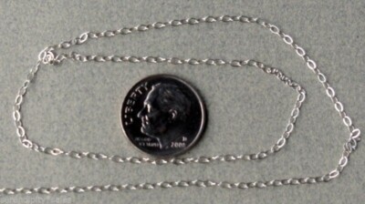 925 Solid Sterling Silver Flat Cable Chain 1.3mm Bulk Footage 10 Continuous Feet