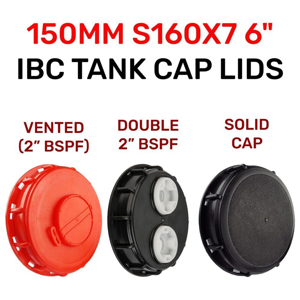 6inch IBC Adapter 2inch BSPF Blank Vent Top Fill Cap Oil Water Farm Tank Parts