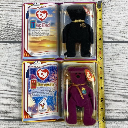 Teenie Beanie Babies McDonald’s Vintage Teddy Toys The End & Millennium 2000 NEW - Picture 6 of 6