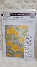 Creative Expressions Bold Blooms Stencil And Embossing Folder Set