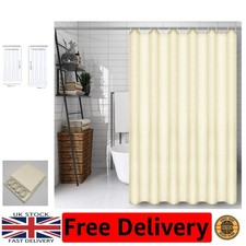 Luxurious Cream Shower Curtain - Anti-Mould, Machine Washable 1 Panel 71x79"