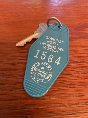 Stardust Hotel Casino Las Vegas Nevada Room Key Fob 1584 Blue