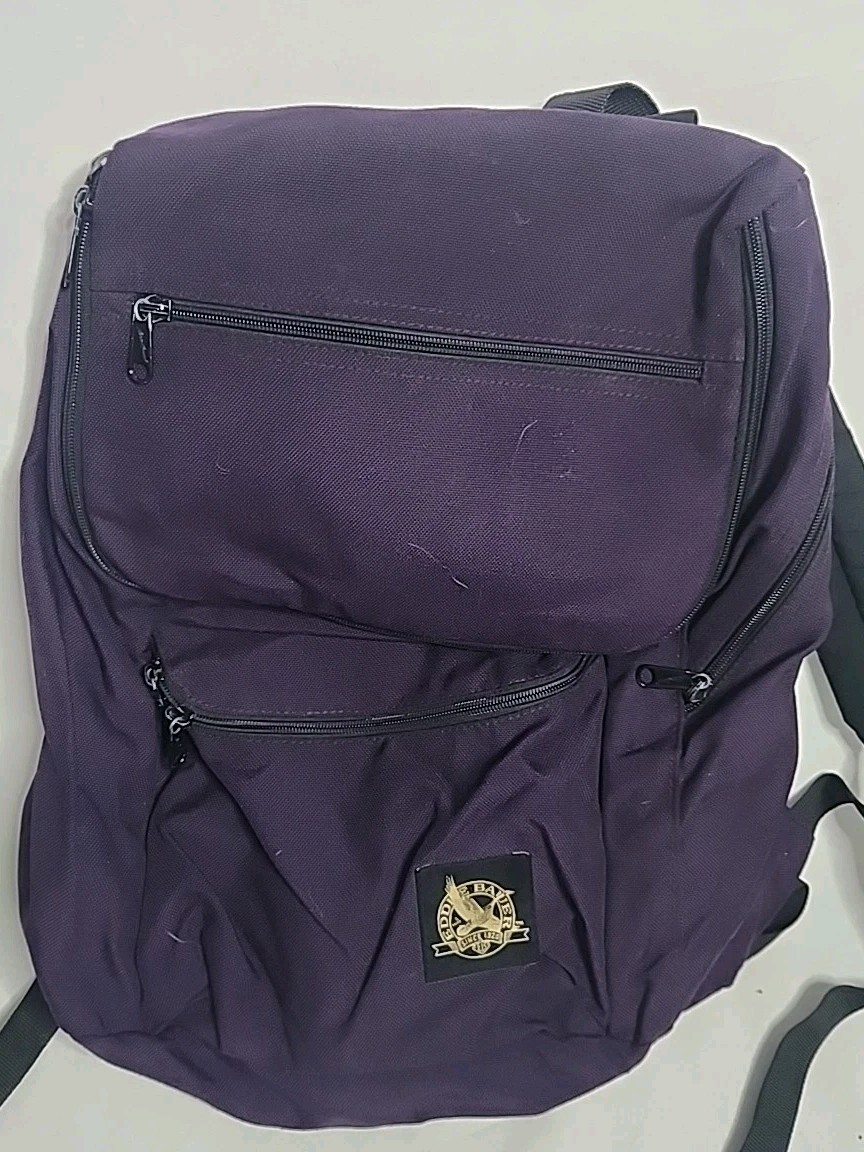 Vintage 90s Eddie Bauer Backpack Purple Travel Camping School Bag