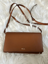 Lauren Ralph Lauren Newbury Saffiano Leather Kaelyn Mini Crossbody Bag Wallet Ta