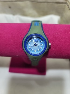 Women's Adidas Blue & Green Quartz Sport Watch w/ Rubber Silicone Case & Band