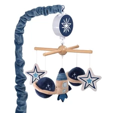 Sky Rocket Planets/Stars Musical Baby Crib Mobile Soother Toy- Blue