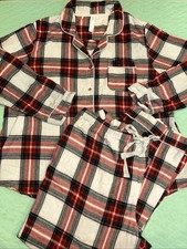 Stars Above Women's Size XXL Red Black Plaid Cotton Long Sleeve Pajama Set GUC