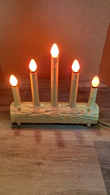 10 Inch LOG Shape Candolier Original  Orange Bulbs