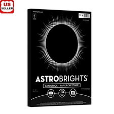 Black Cardstock 65 lb Heavyweight Acid Free 80 Sheets Multi Purpose Paper New