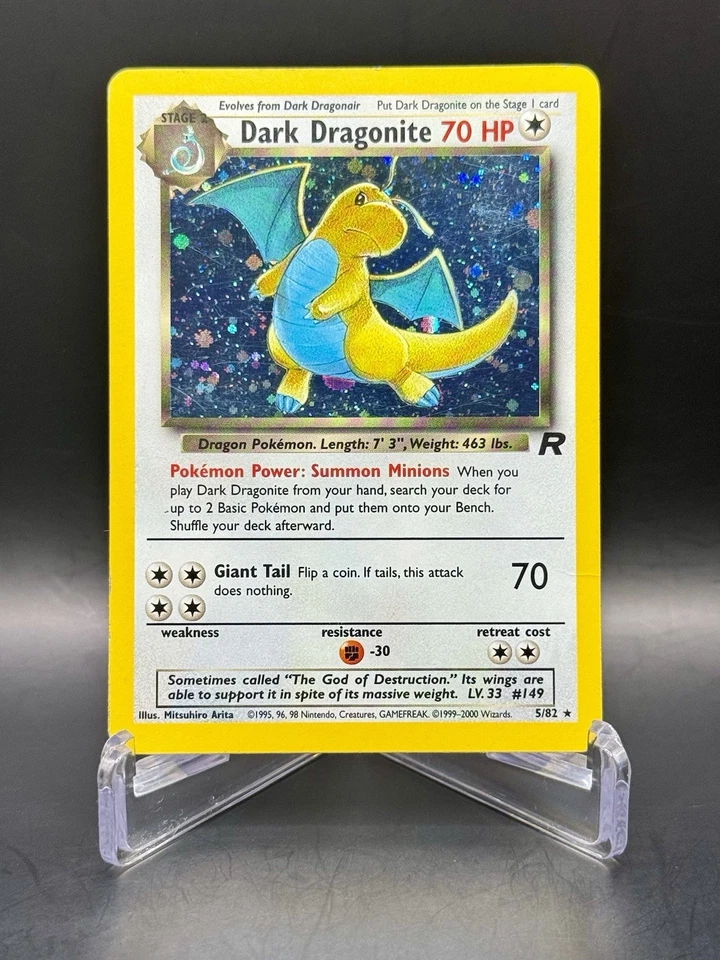 Dark Dragonite 5/82 Team Rocket (2000) Holo Rare Vintage WOTC Pokemon TCG - Image 3 of 4