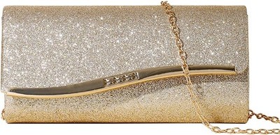 Clutch Damen Elegant Glitzer Klein Handtasche Brauttasche Abendtasche mit
