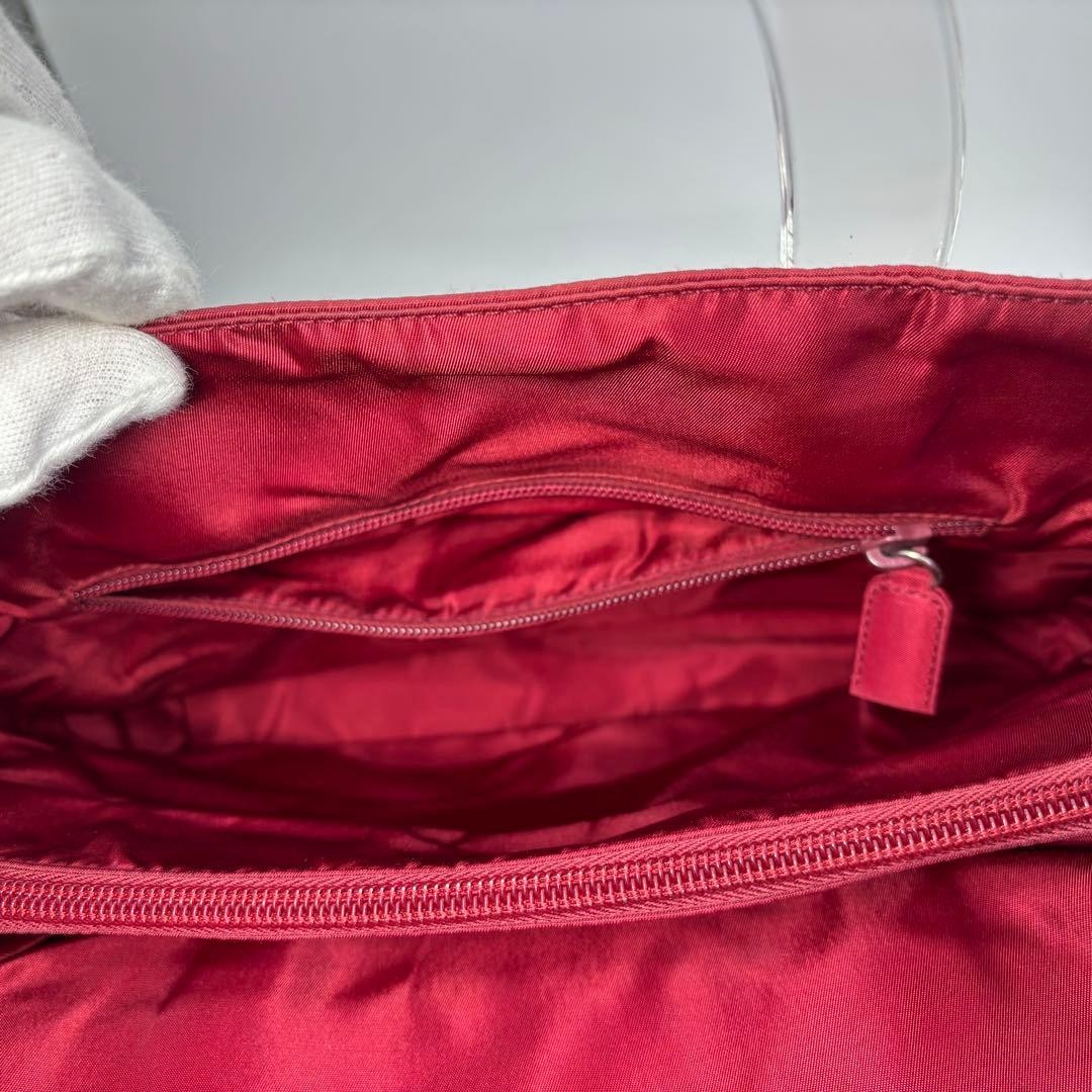 PRADA Nylon Tote Bag Bordeaux Lightweight Authentic Handbag with Card thumbnail 15