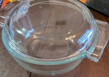 Vintage Pyrex Made In France Clear Glass Bowl #453 Casserole Dish W/ Lid
