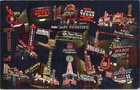 1951 Las Vegas Neon Signs Postcard Vintage Linen Curt Teich Posted