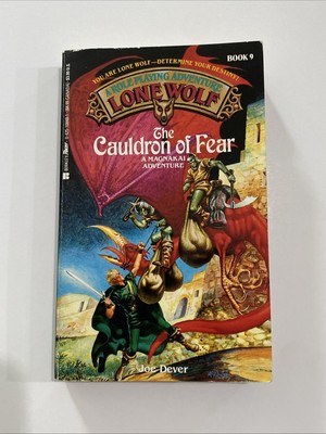 Lone Wolf #9: The Cauldron of Fear Adventure Gamebook Joe Dever Fantasy RPG 