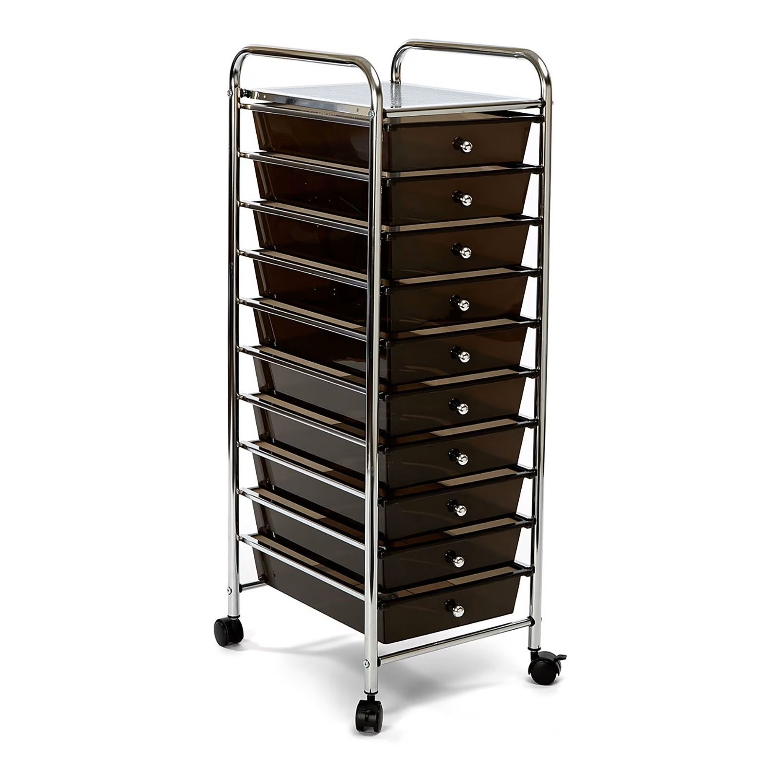 Seville Classics 10-Drawer Industrial-Strength Organizer Cart, Black-image