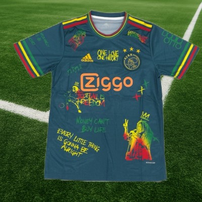 Extra Extra Large XXL - Erwachsene Herren Bob Marley Special Fußballtrikot Deep Green