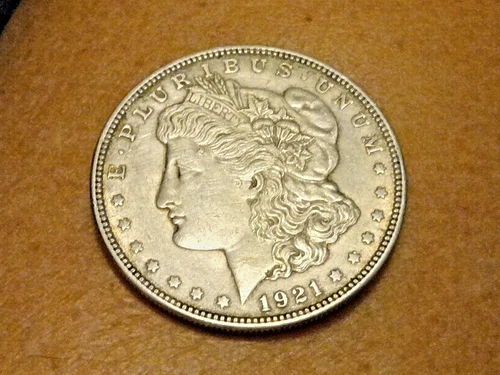 3 THREE SILVER MORGAN DOLLAR UNCIRCULATED 1921-P AU50-55 1921-D 1921-S NICE SALE