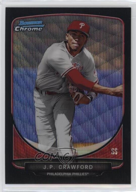 2013 Bowman Draft Picks Chrome Black Wave Refractor JP Crawford #BDPP32 1u6