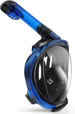 Full Face Snorkel Mask 180 Degree Panoramic View With Camera Mount And Dry Top
