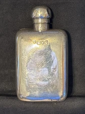 Antique Sterling Silver Hip Flask. 58 Grams