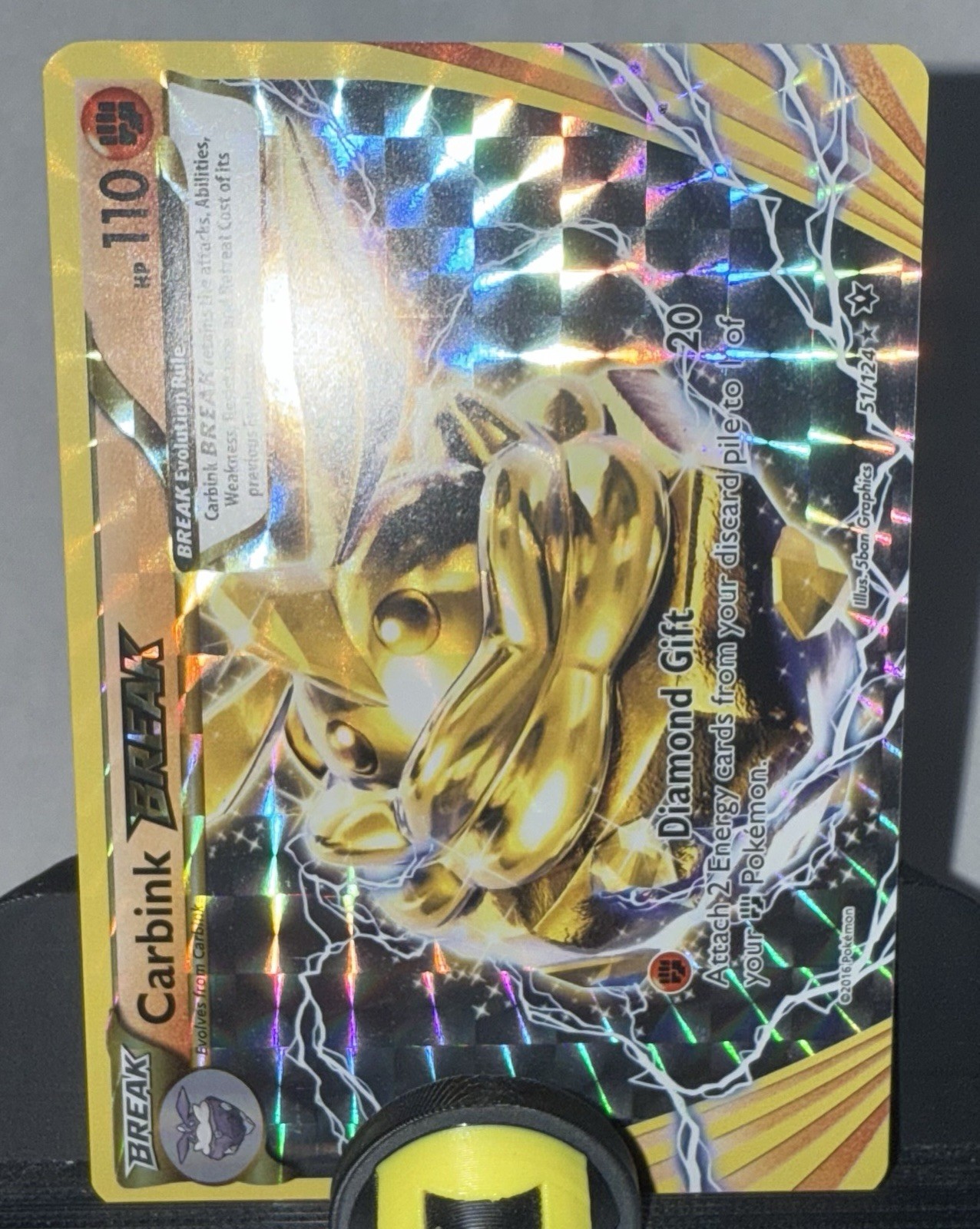NM - Pokemon TCG - Carbink BREAK 51/124 Fates Collide Holo