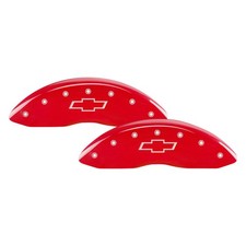 For Chevy Tahoe 15-18 Caliper Covers Gloss Red Caliper Covers W Bowtie Engraving