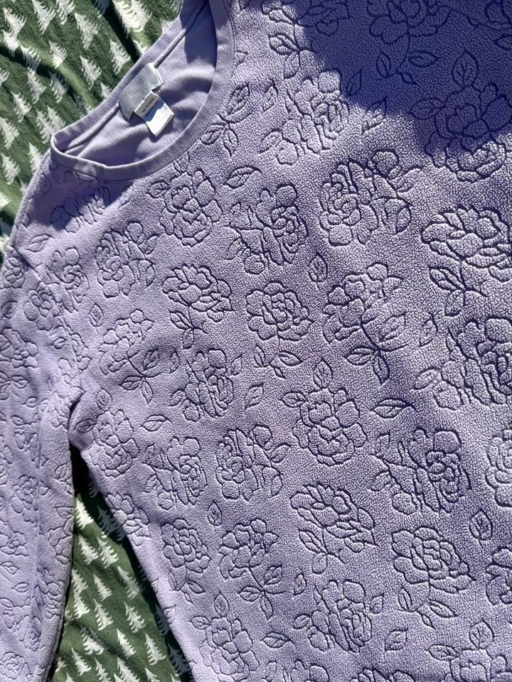 Sudadera Pullover Floral Lavanda Oscar De La Renta Talla Grande Foto 3 de 4